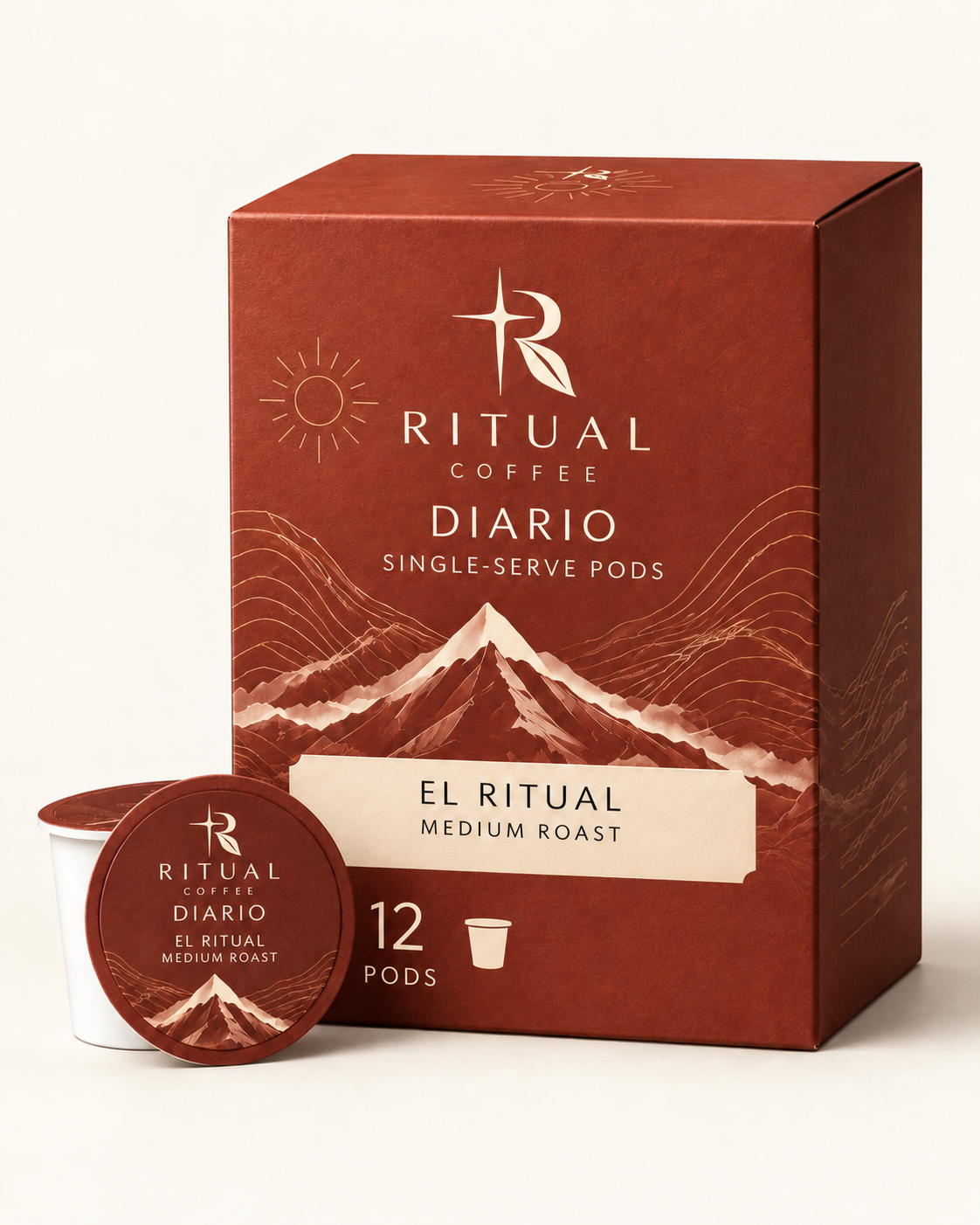 RITUAL Diario individual packaging concept render